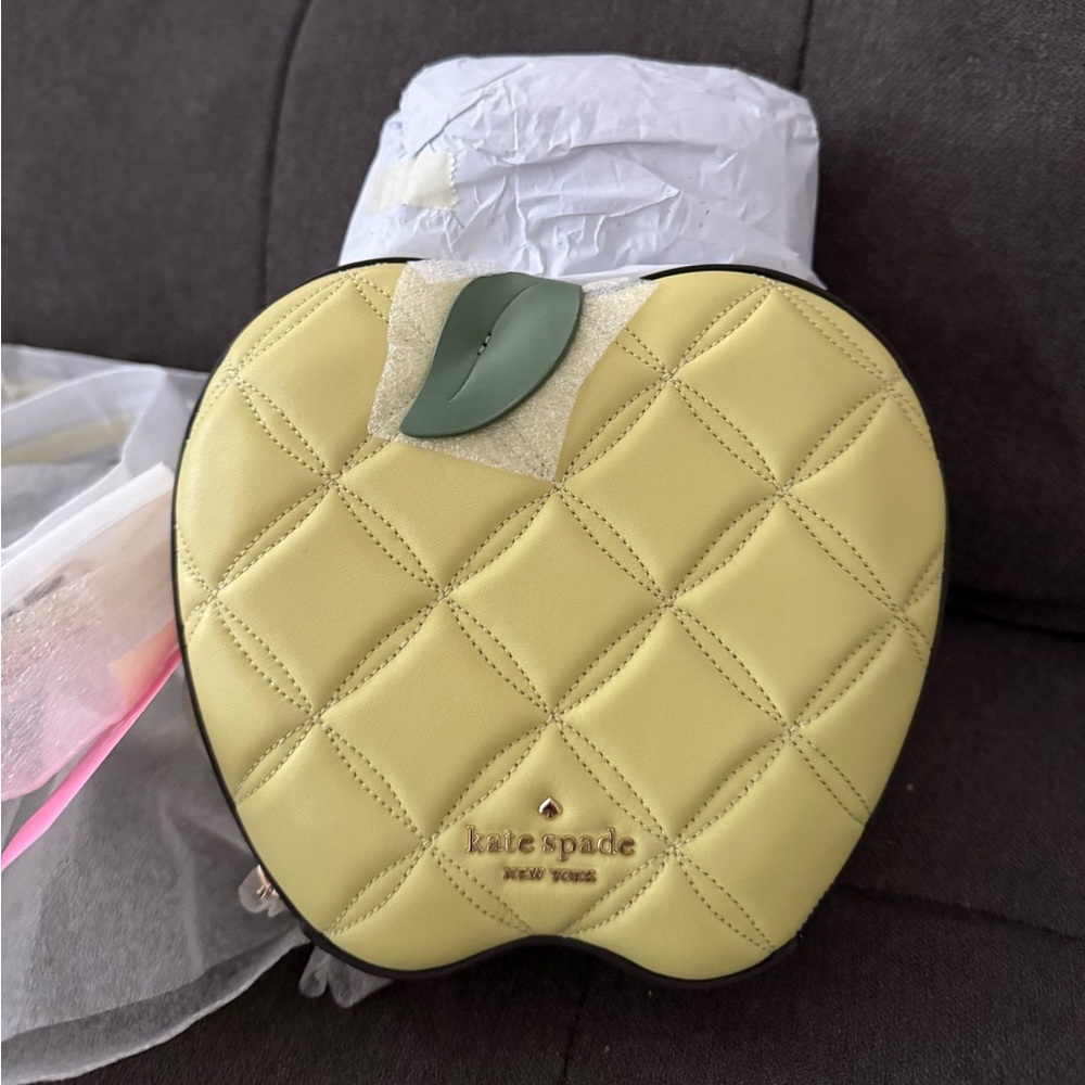 Kate Spade green  Quilted Apple Bag